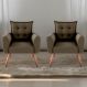 Jogo de Poltronas Decorativas Park Suede Cappuccino