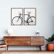 Quadro Bicicleta Vintage 62x43 2-43x30 Caixa Marrom