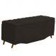 Recamier Calçadeira Baú Belize Casal Queen 160cm Veludo Marrom - Montanaris Decor