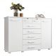 Cômoda Fontana 2 Portas e 7 Gavetas Branco Fosco - Móveis Albatroz
