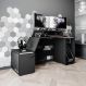 Mesa Gamer XT Racer Space Two 1 PT Preta e Branca