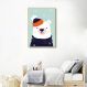 Quadro Infantil Urso na Neve 43x30 Filete Marfim