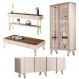 Conjunto 1 Cristaleira 1 Buffet 1 Aparador e 1 Mesa de Centro Texas/Virginia/Rennes Off White G26 - Gran Belo