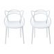Conjunto de 2 Cadeiras Allegra Branco