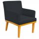 Poltrona Decorativa Para Sala de Estar Base Mel Beatriz W01 Corano Preto - Lyam Decor