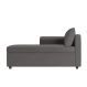 Recamier Divã Londres 140cm Suede Cinza - Inova Decor