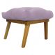 Puff Decorativo Retangular Para Sala Quarto Penteadeira Marty Linho Rose