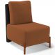 Poltrona Decorativa Sala de Estar Living Hungria L02 Couríssimo Preto Bouclê Terracota - Lyam