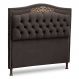 Cabeceira Estofada Cama Box Casal Queen Size Belize 160cm Veludo Chocolate - Desk Design