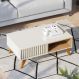 Mesa de Centro Lujan Off White / Freijó