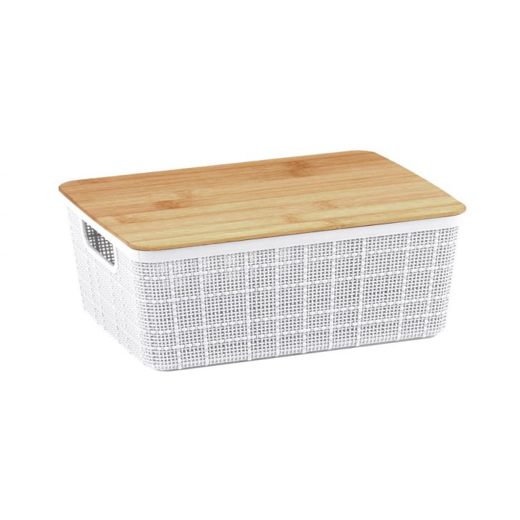 Caixa Organizadora com Tampa Oikos 4L Branca