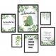 Kit 6 Quadros Decorativos Lavanderia Folhas