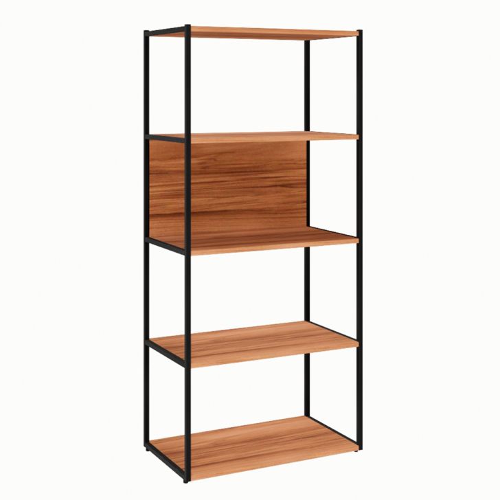 Estante Shelf Nogal Sevilha e Preta 139 cm
