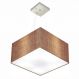 Pendente Quadrado Md-4195 Cúpula em Tecido 25-40x40cm Palha - Bivolt