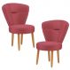 Jogo 2 Poltronas Moderna Decor para Recepção Mesa de Jantar Tecido Veludo Resistente Pés de Madeira MOBLAN decor