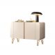 Buffet Benvenuto MDP/MDF Sala de Estar Decorativo com Pés em Aço Off White G26 - Hb Móveis