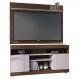 Rack Yara e Painel Maia Tv 55 Pol 136 cm 5016 Nogueira Real Off White Colibri
