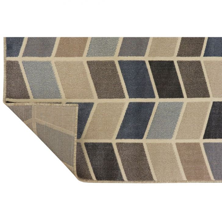 Tapete Supreme Retangular Polipropileno (200x300) Cinza e Azul