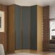 Guarda-Roupa Modulado Altezza 3 Portas 3 Gavetas Freijó e Titânio 131 cm