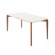 Image of Mesa de Jantar Retangular com Tampo de Vidro Off White Donatella Natural 219 cm MO895TA41FAKMOB