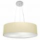 Pendente Cilíndrico Md-4029 Cúpula em Tecido 60x15cm Algodão Crú - Bivolt