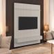 Conj. Painel Mendonza Frisado C/ Prateleira - Off White + Bancada Bali 1.9 3 Gaveteiros - Off White