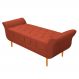 Recamier Estofado Ari 195 cm King Size Suede Terracota - Amarena Móveis