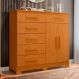Cômoda Xangai 2 Portas 6 Gavetas Cinamomo