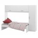 Cama Solteiro com Guarda-Roupa/Roupeiro para colchão 88 x 188 cm Multimóveis Branco