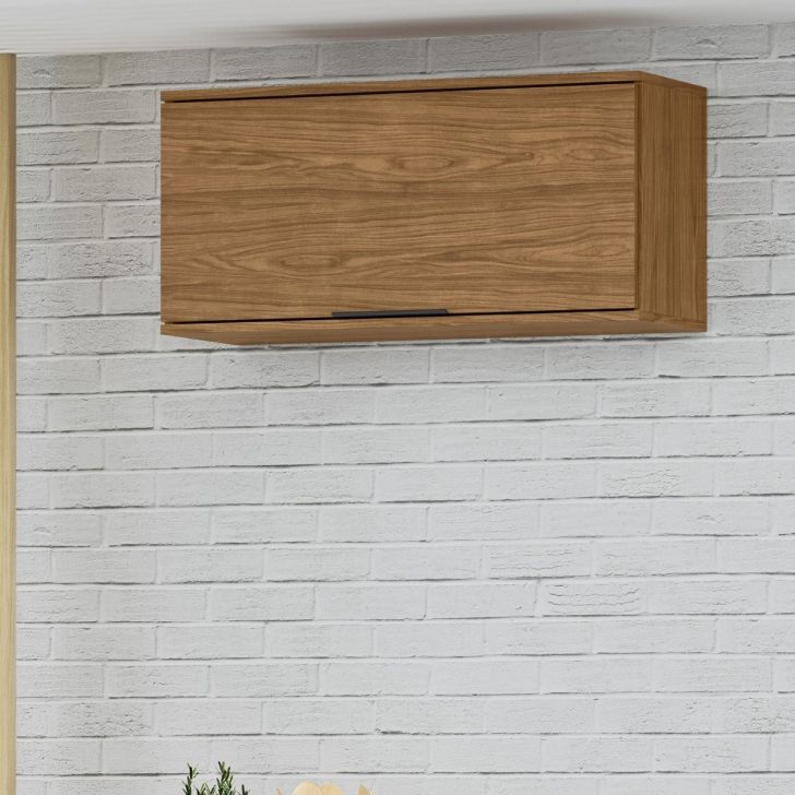 Módulo de Cozinha Armário Aéreo Porta Basculante 80cm - Toscana Freijó