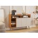 Buffet Aparador 3 Portas Nichos Retro Elba Nature/Off White