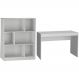 Mesa e Estante Para Escritorio Gamer B28 Branco NOVAM