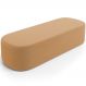 Puff Decorativo Orgânico Para Living Quarto 160cm Doha W01 Bouclê Mostarda - Lyam Decor