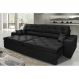 Sofá Austin 2,82m Retrátil, Reclinável, Molas no Assento e Almofadas, Tecido Suede Velusoft Preto