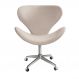 Cadeira de Escritório Ísis Giratória Com Rodízio - Suede Bege