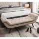 Calçadeira Veneza 195 Para Cama King TCA-941 Veludo Bege Perfan Móveis