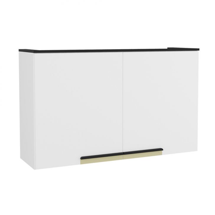 Armário Aéreo Manhattan 2 Portas Branco Ártico 120 cm