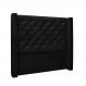 Cabeceira Vicenza Para Cama Box Solteiro 90 cm Suede Preto - D'Rossi