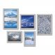 Kit Com 5 Quadros Decorativos - Inverno Montanhas Paisagem Árvores - 110kq01b