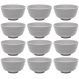 Kit 12 Bowls Tigelas de Melamina 350ml Lyor Sobremesas Sopas Yakisoba Tóquio Granilite Cinza