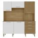 Cozinha Compacta 6P 2G 180 cm Ferrara Freijo Supremo Cp Ripado Freijo KTP