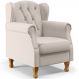 Poltrona Decorativa Para Sala de Estar Yara P02 Linho Cru - Lyam Decor
