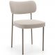 Cadeira Decorativa Sala De Jantar Melina Base Arena L02 Bouclê Creme - Lyam Decor