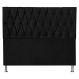 Cabeceira King 1,95m Paris Suede Preto - Pallazio