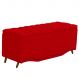 Recamier Calçadeira Baú Belize Casal King 195cm Veludo Vermelho - Montanaris Decor