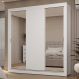Guarda-Roupa Casal 3 Portas de Correr com Espelhos 2 Gavetas Branco Sublime Madesa
