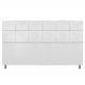 Cabeceira Estofada Damares 195 cm King Size Com Botonê Suede Branco - Amarena Móveis
