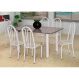 Conjunto de Mesa Carla com 6 Cadeiras Branca Rattan