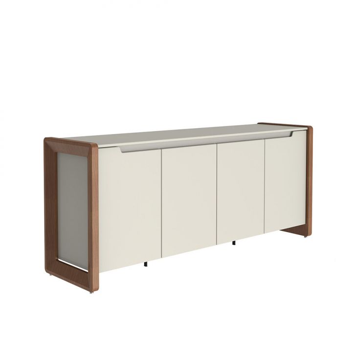 Buffet Bristol 4 Portas 2 Gavetas Off White e Naturale