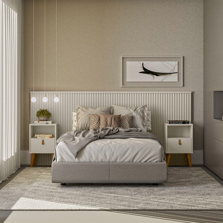 Cabeceira King Laranjeiras Off White